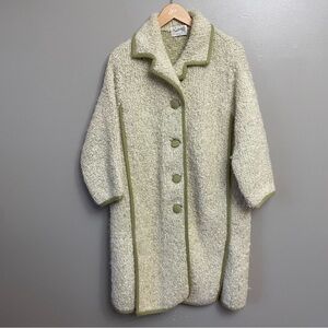 Vintage 70s Sakri Womens Boucle Knit Sweater coat button